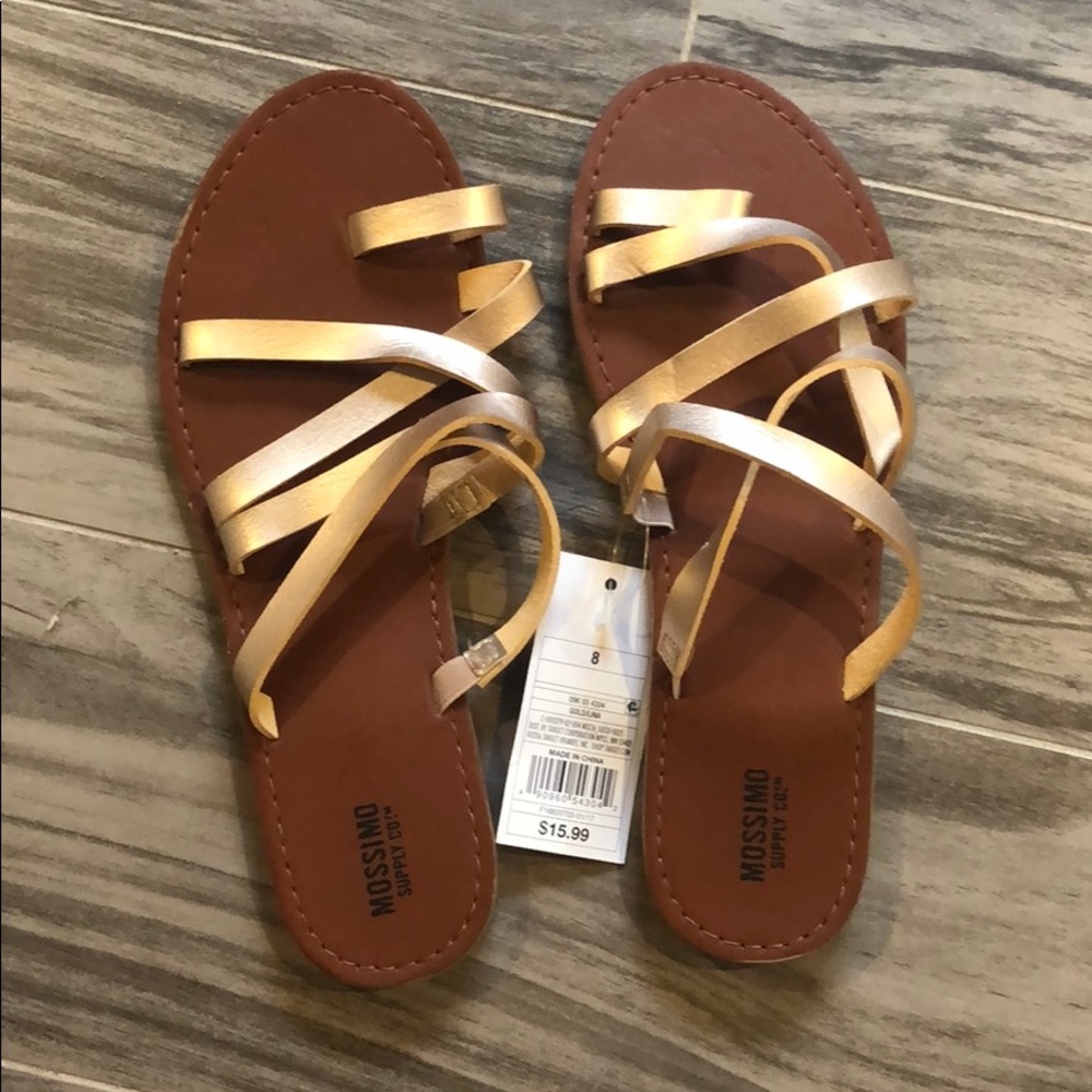 Gold Mossimo Flat Sandals